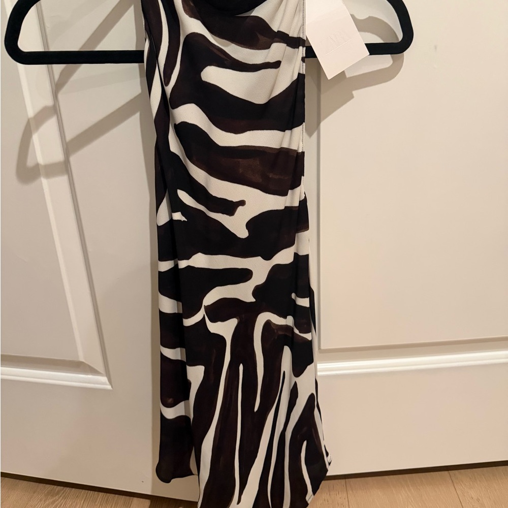 Zara Women’s Black & White Zebra Print top